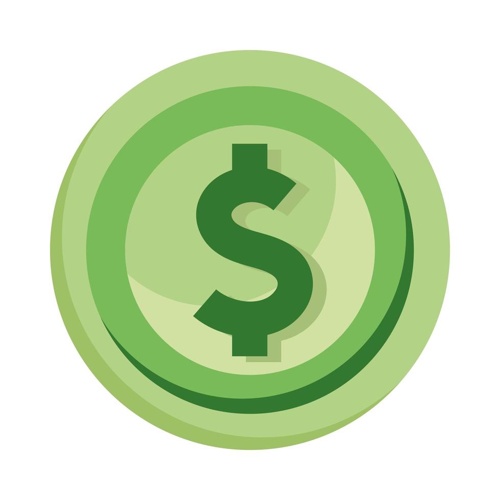 green coin money dollar vector