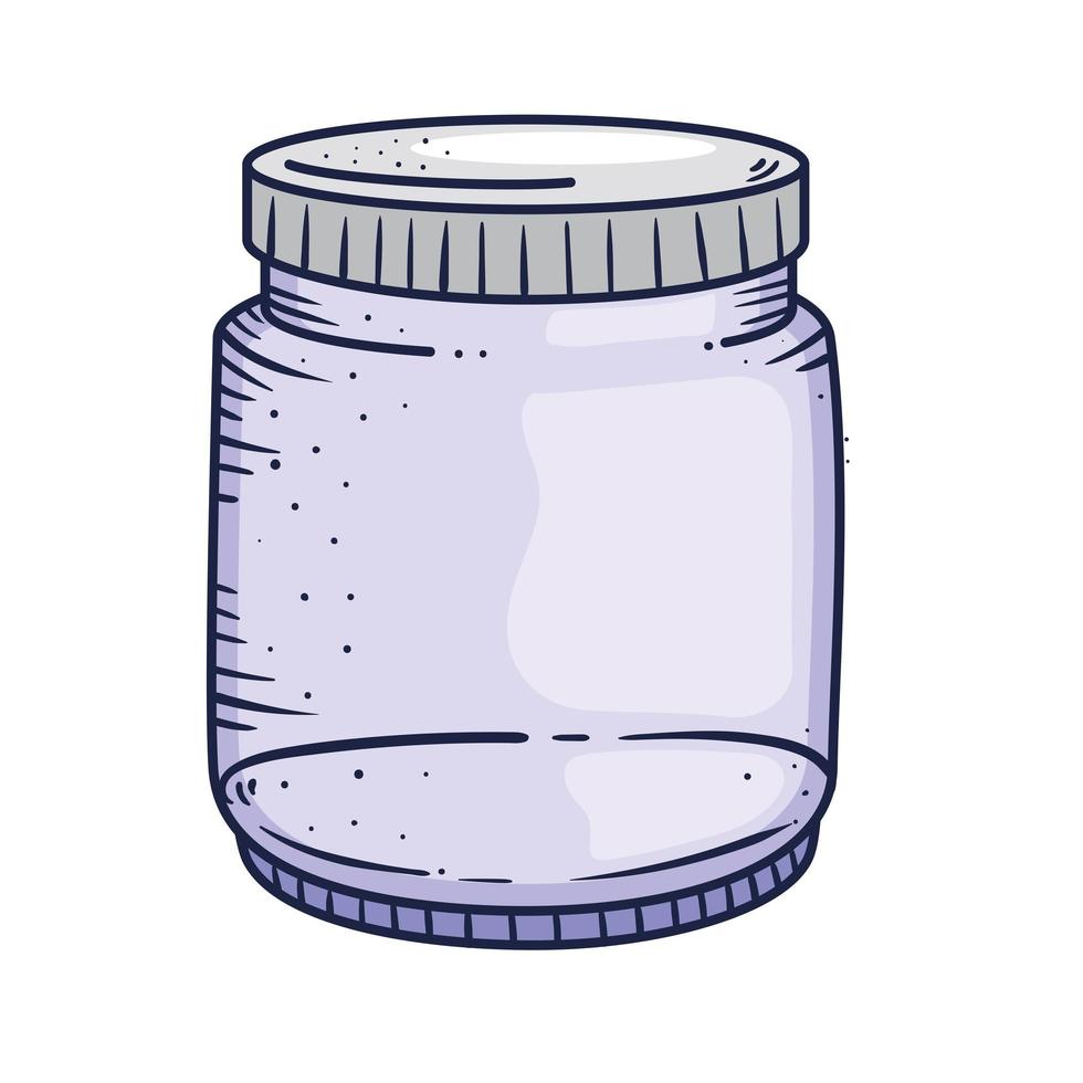 jar of lilac glass vector