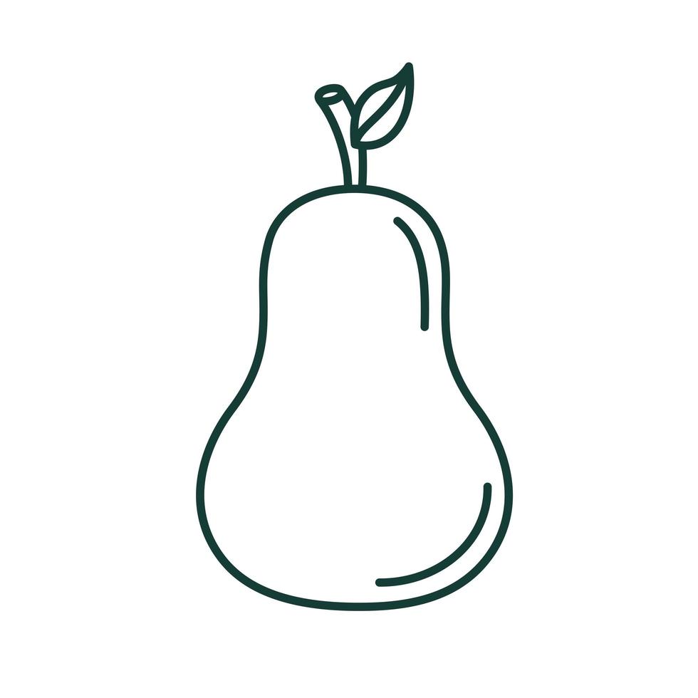 pear fruit icon vector