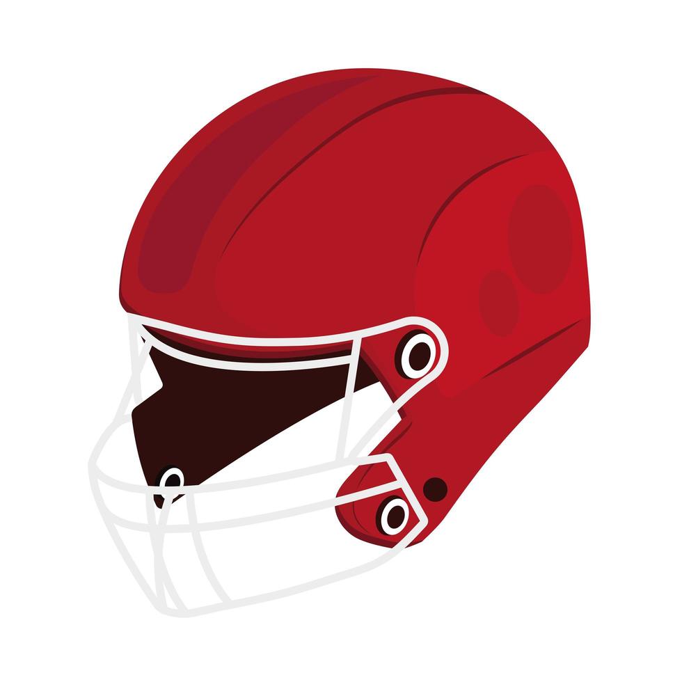 casco rojo de futbol americano vector