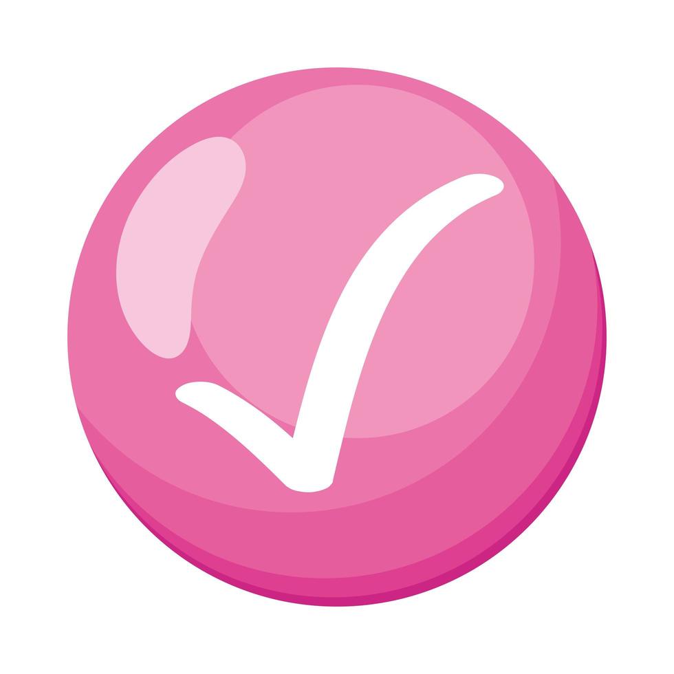 pink check symbol vector