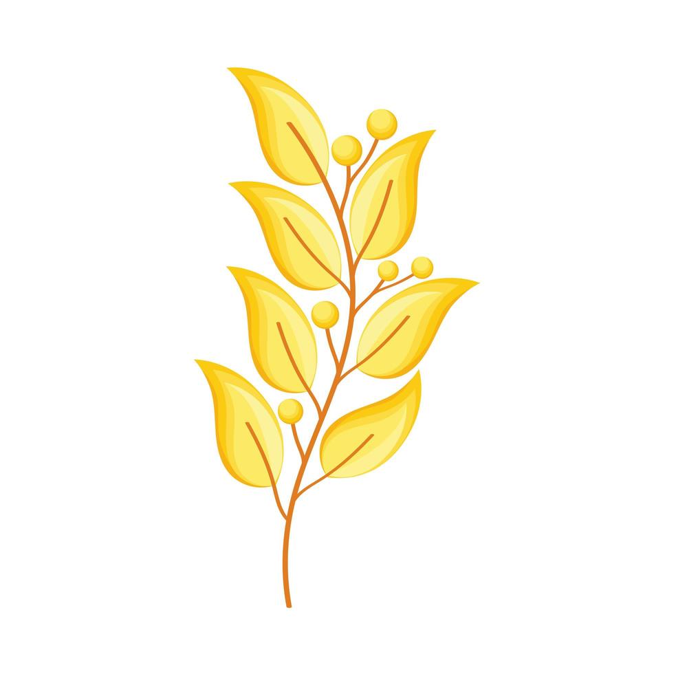hojas de corona dorada vector