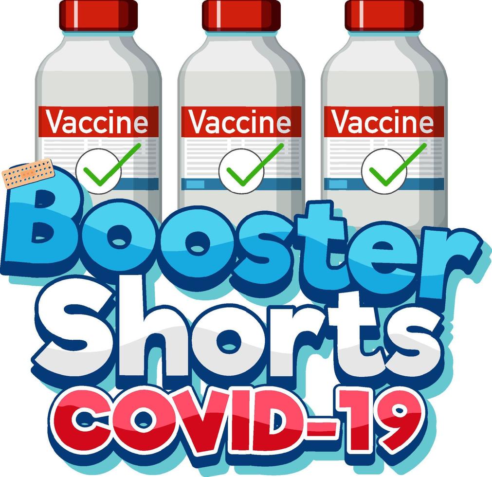 Booster shorts covid 19 vaccine logo vector