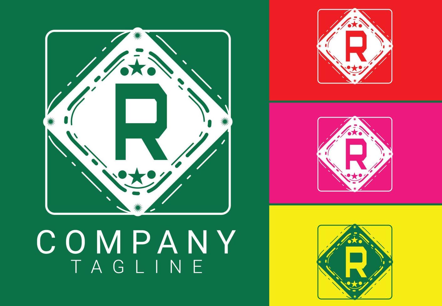 R letter new logo and icon design vector