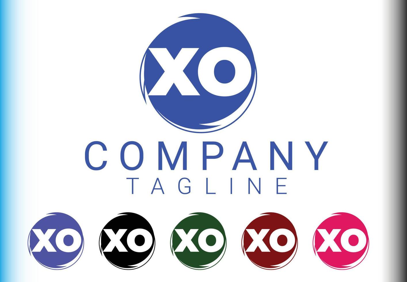 xo carta nuevo logotipo y diseño de iconos vector