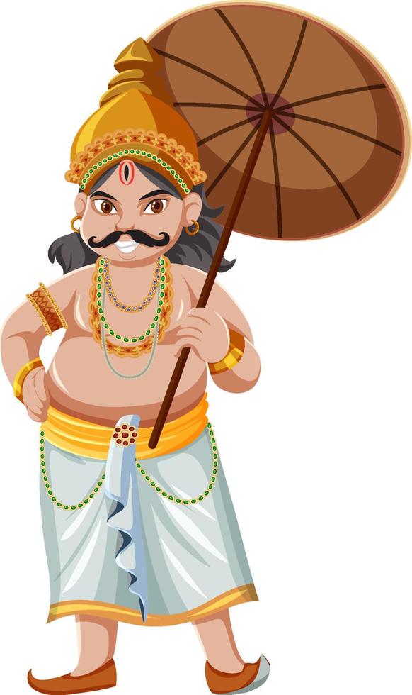 Indian god on white background vector