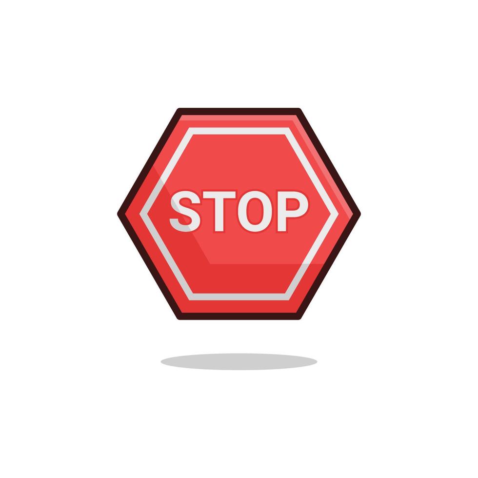 icono de señal de stop vector