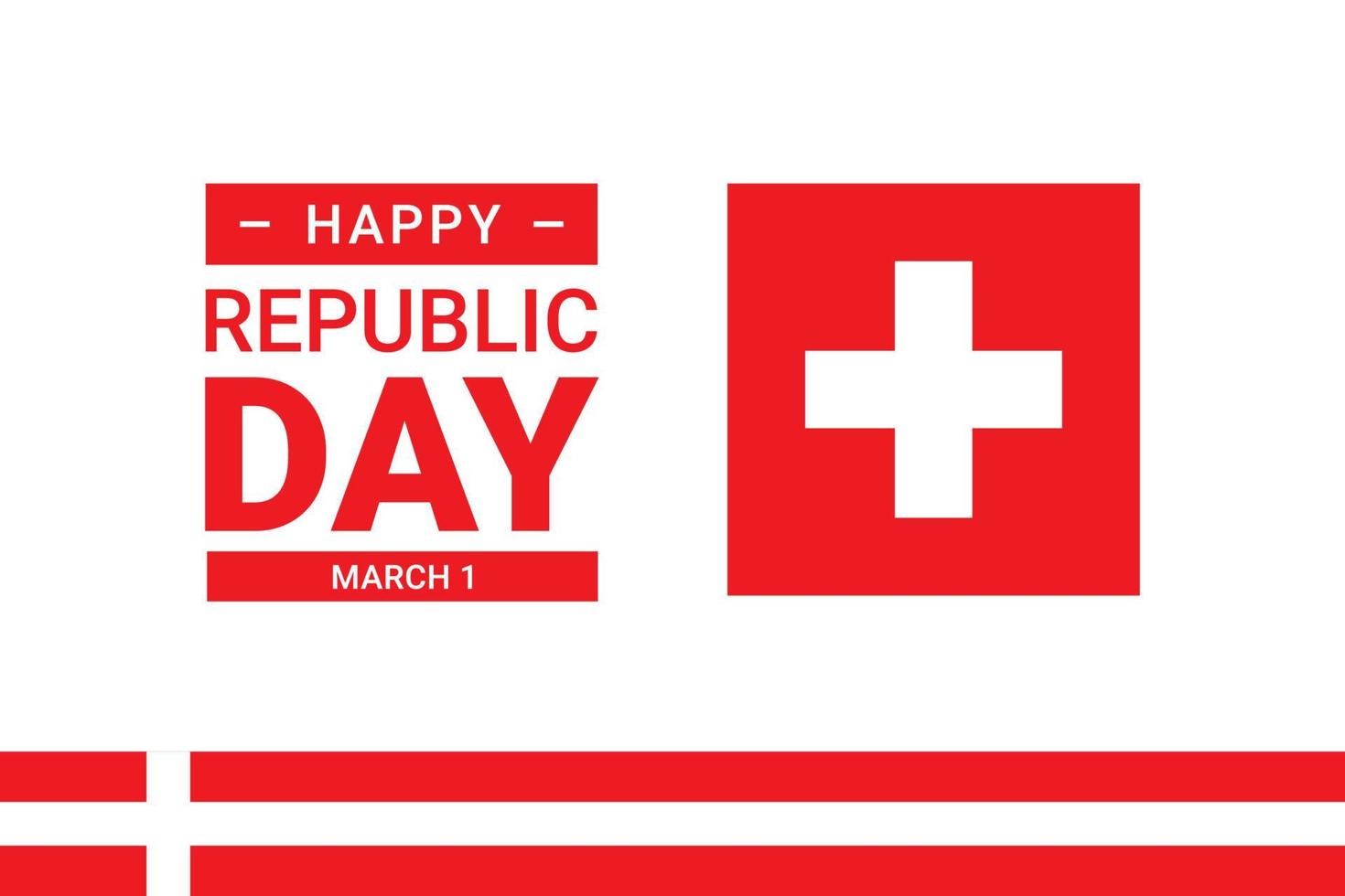Switzerland Republic Day vector