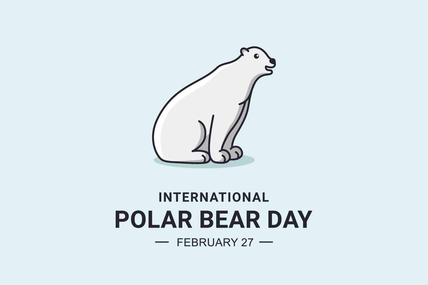 International Polar Bear Day vector