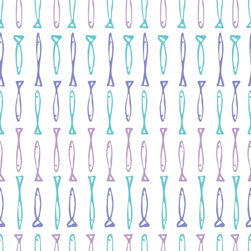 Fish flock seamless pattern. vector