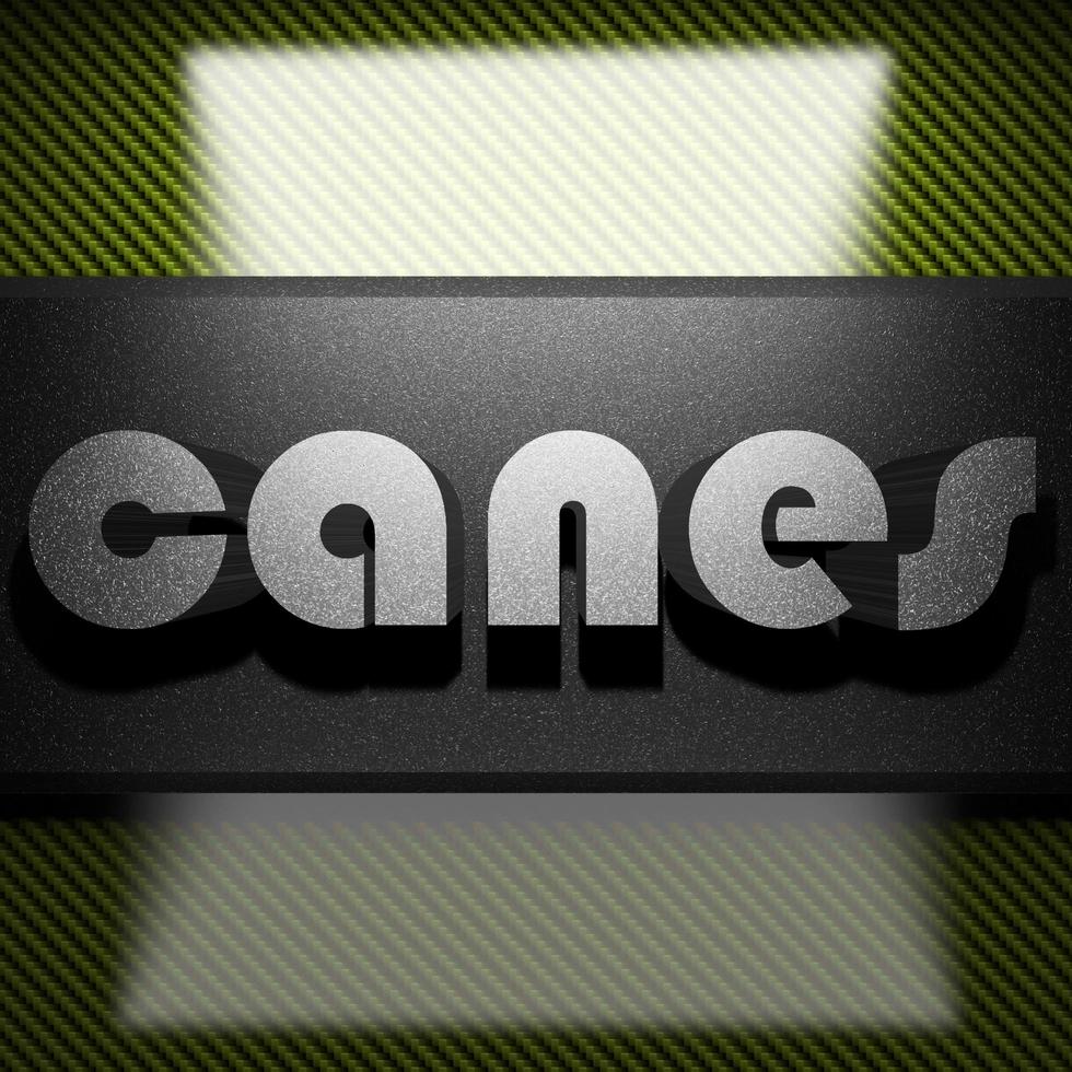 canes word of iron on carbon photo