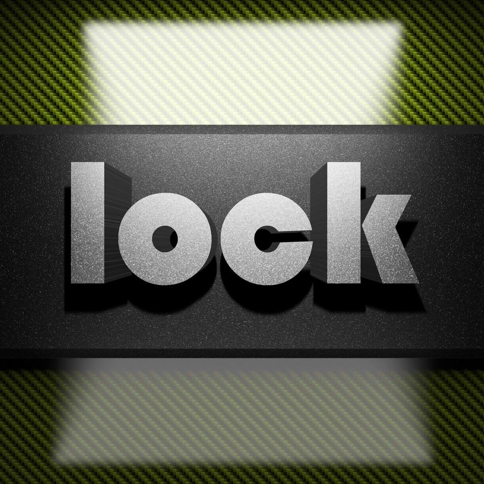 lock word of iron on carbon photo