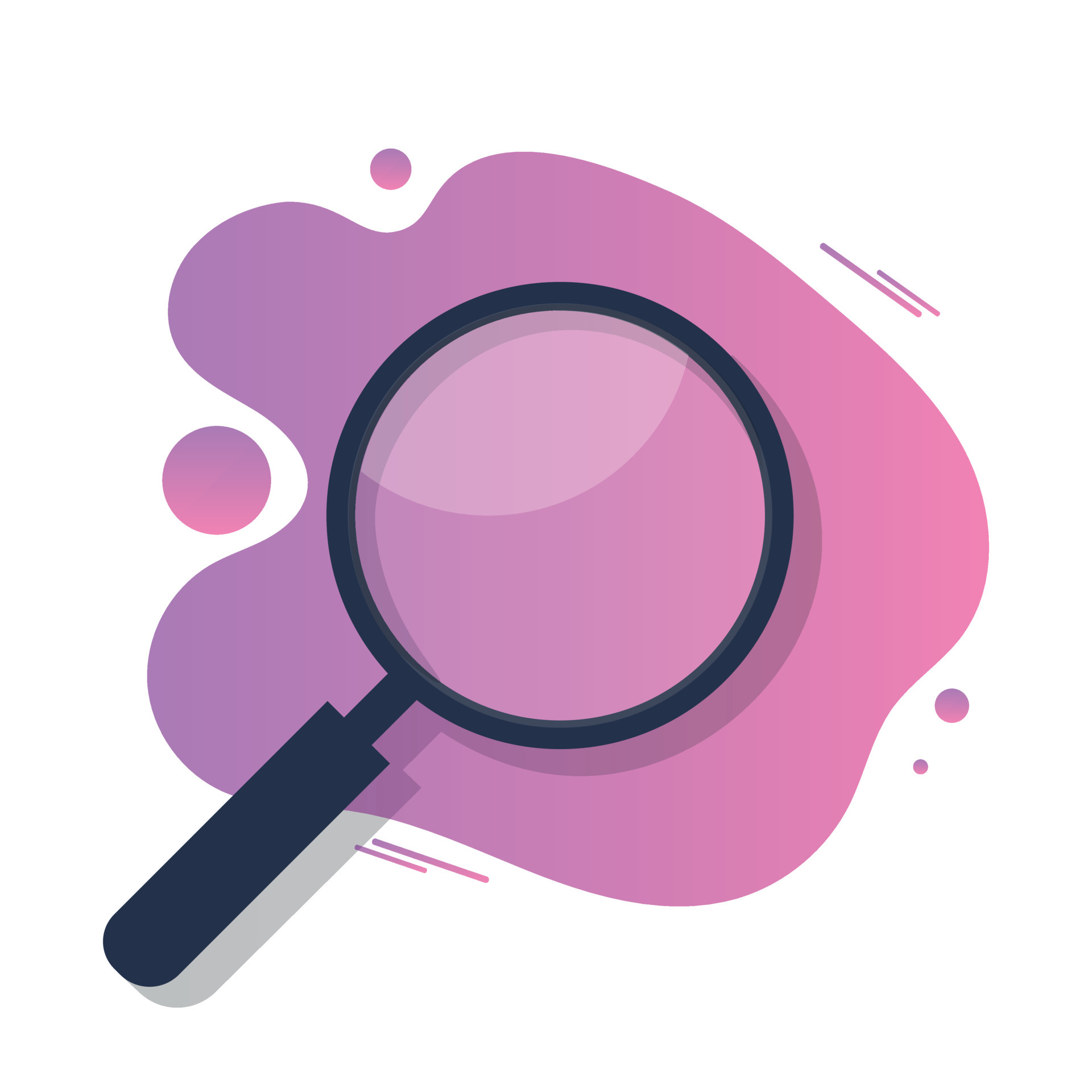 Magnifying glass symbol in a bubble. 6064738 Vector Art at Vecteezy