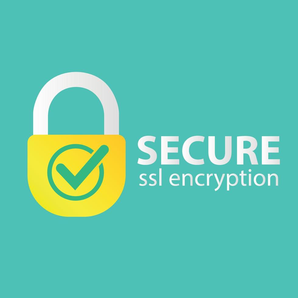 SSL secure internet connection icon. Internet access lock design. Secure SSL protection vector