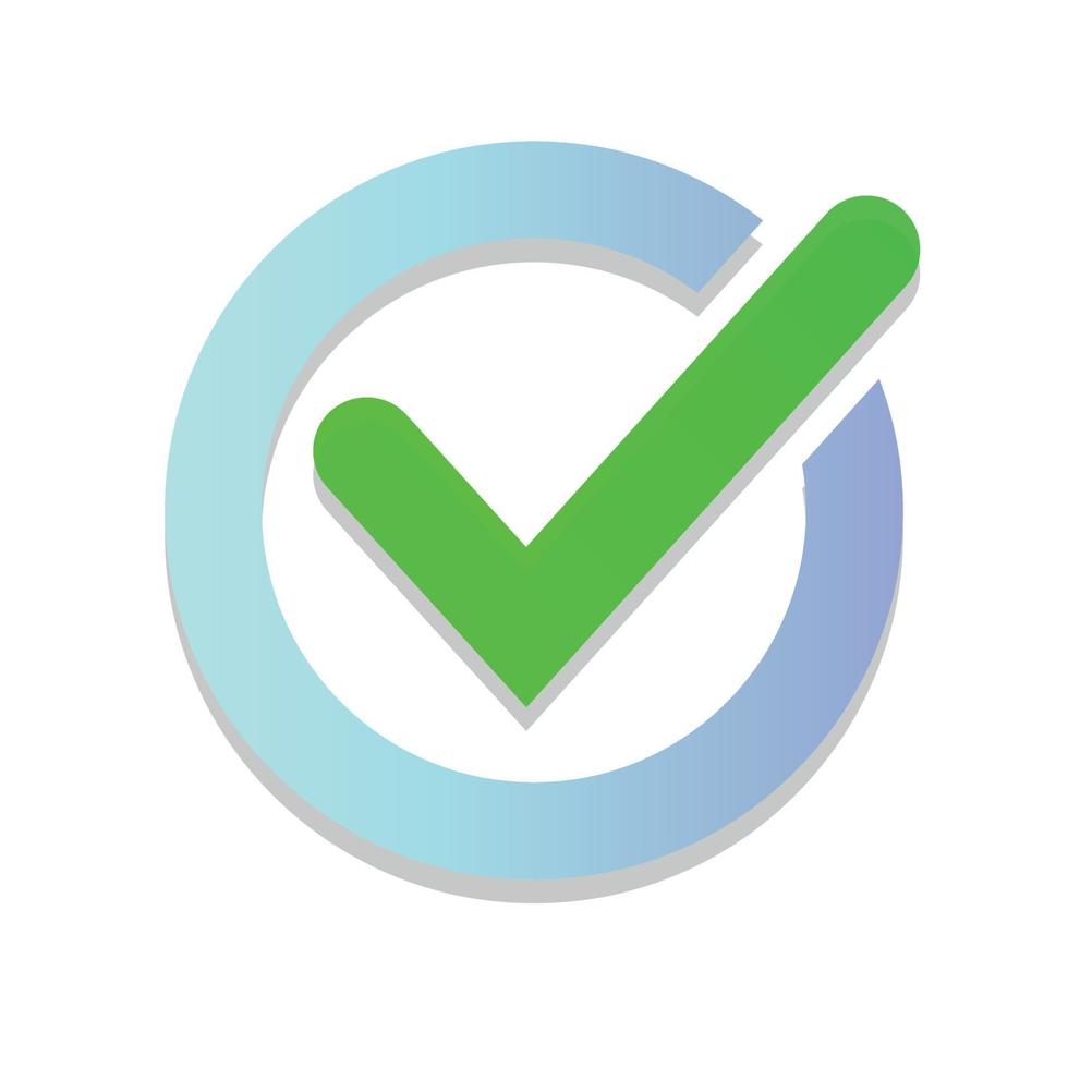 Checkbox or tick icon. Modern check mark design vector