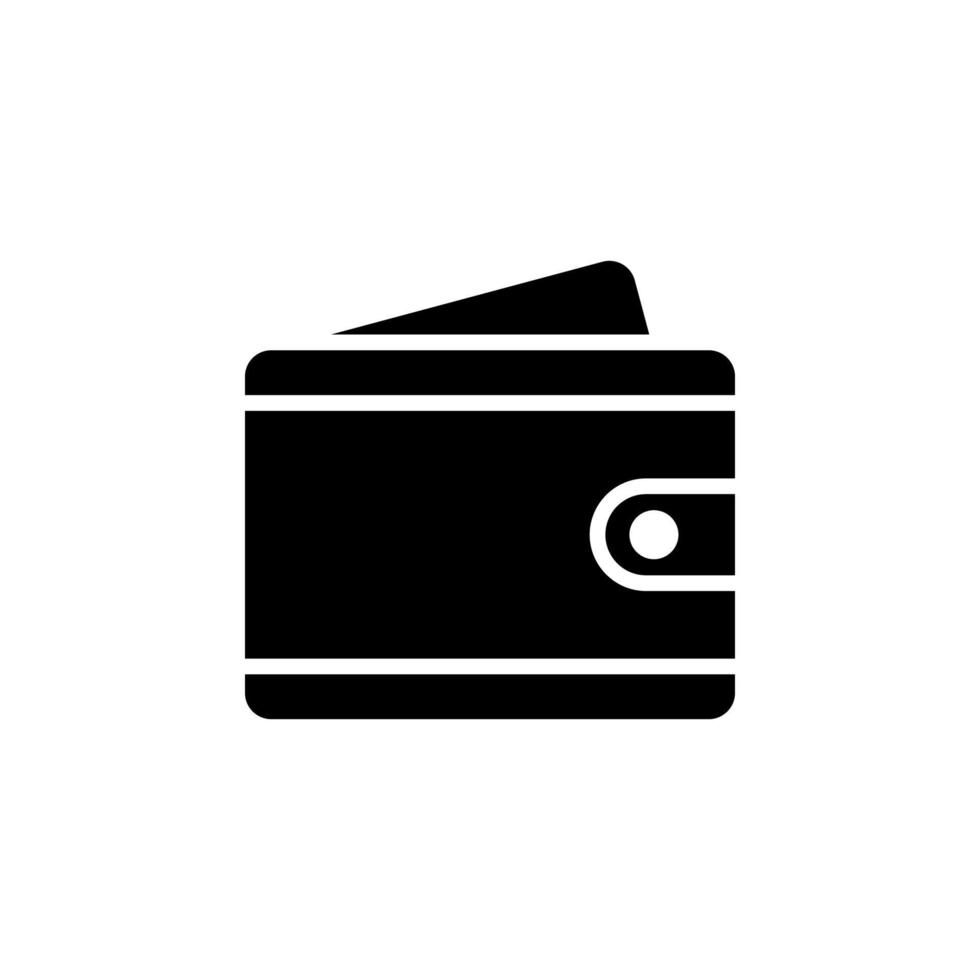 monedero, ahorro, dinero icono sólido vector ilustración logotipo plantilla. adecuado para muchos propósitos.