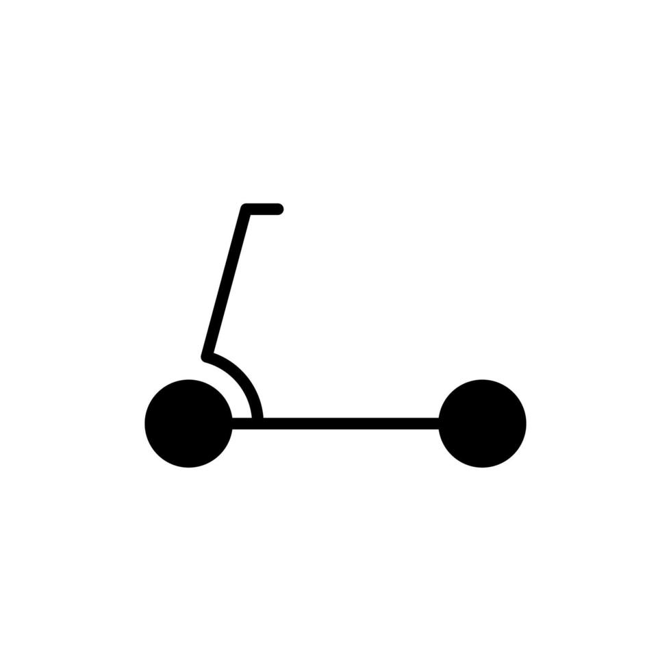 Scooter, Kick Scooter Solid Icon Vector Illustration Logo Template. Suitable For Many Purposes.