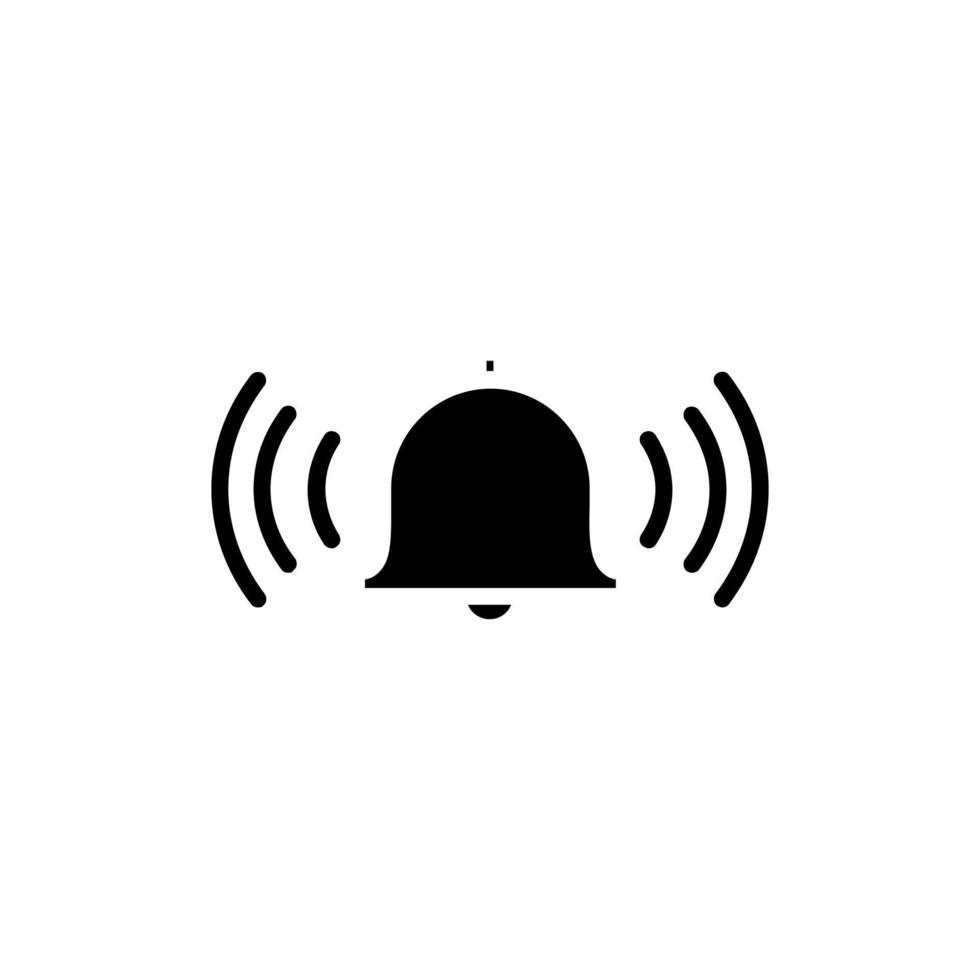 alarma, plantilla de logotipo de ilustración de vector de icono sólido de temporizador. adecuado para muchos propósitos.