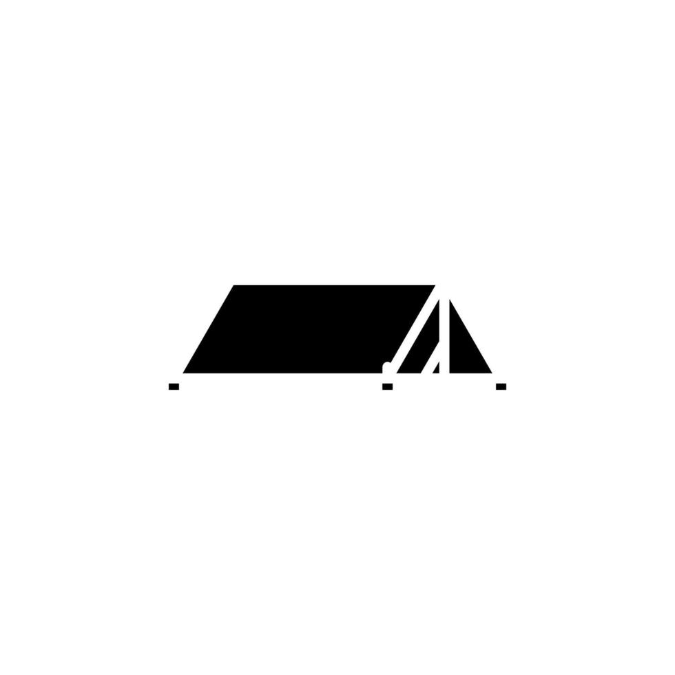 campamento, tienda, camping, viaje icono sólido vector ilustración logotipo plantilla. adecuado para muchos propósitos.