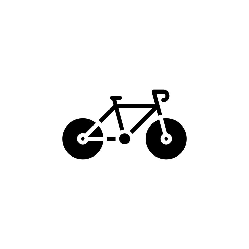 bicicleta, bicicleta icono sólido vector ilustración logotipo plantilla. adecuado para muchos propósitos.