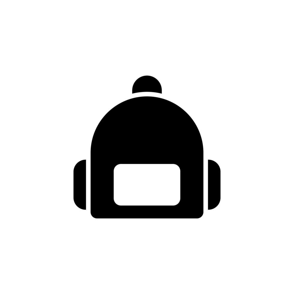 Backpack, School, Rucksack, Knapsack Solid Icon Vector Illustration Logo Template. Suitable For Many Purposes.