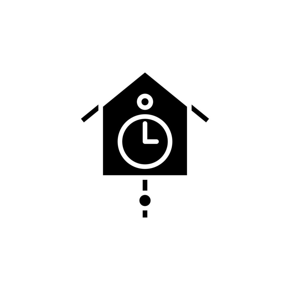 Clock, Timer, Time Solid Icon Vector Illustration Logo Template. Suitable For Many Purposes.