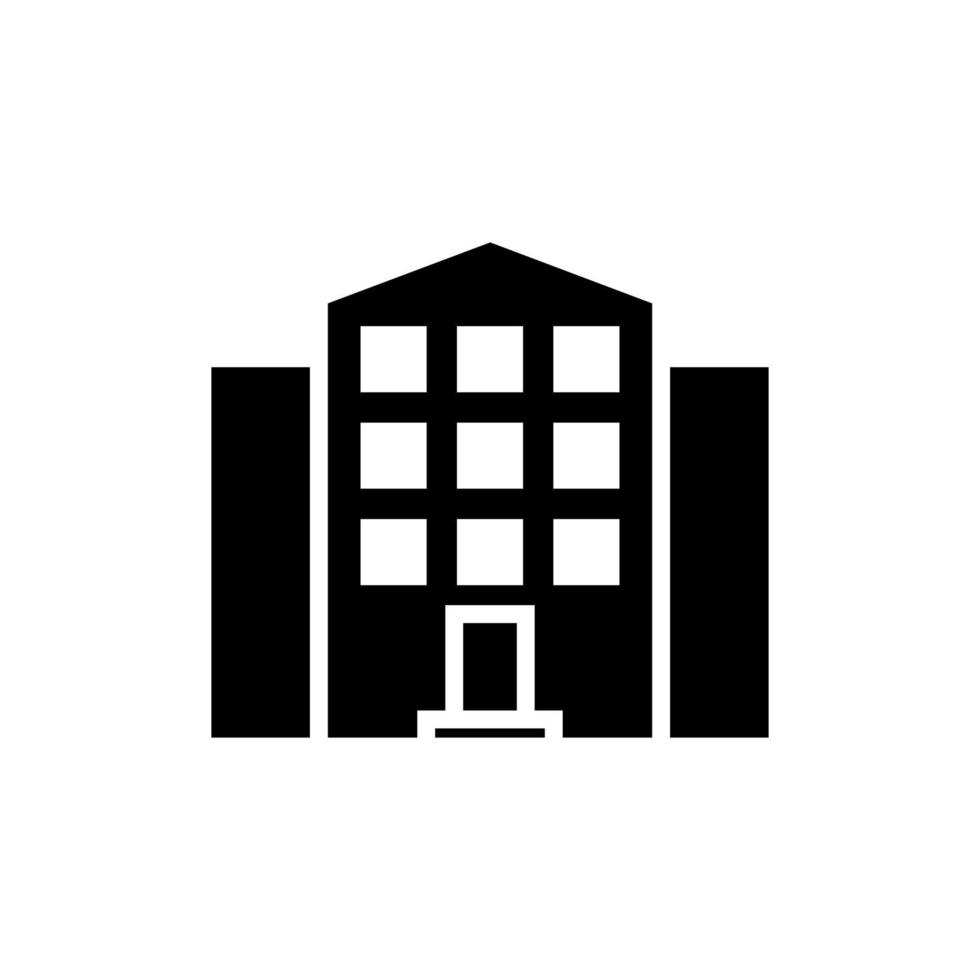 hotel, apartamento, casa adosada, plantilla de logotipo de ilustración de vector de icono sólido residencial. adecuado para muchos propósitos.