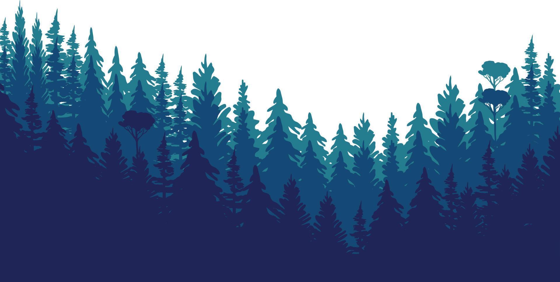 ilustración del paisaje forestal vector