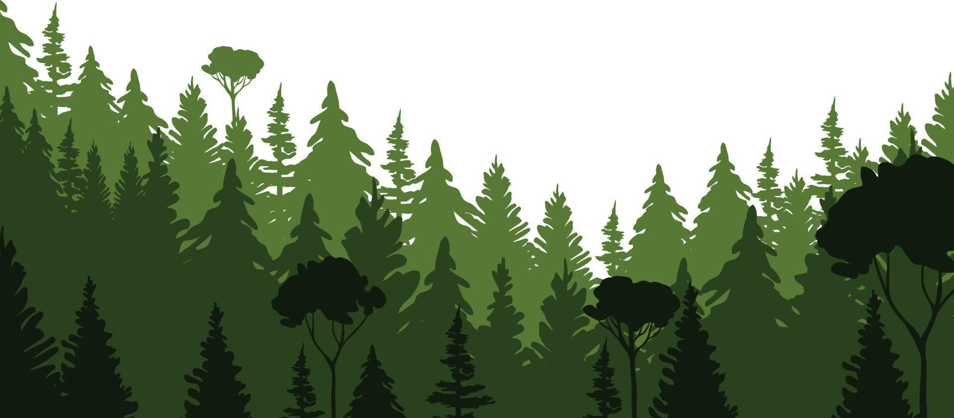 illustration of forest landscape vector