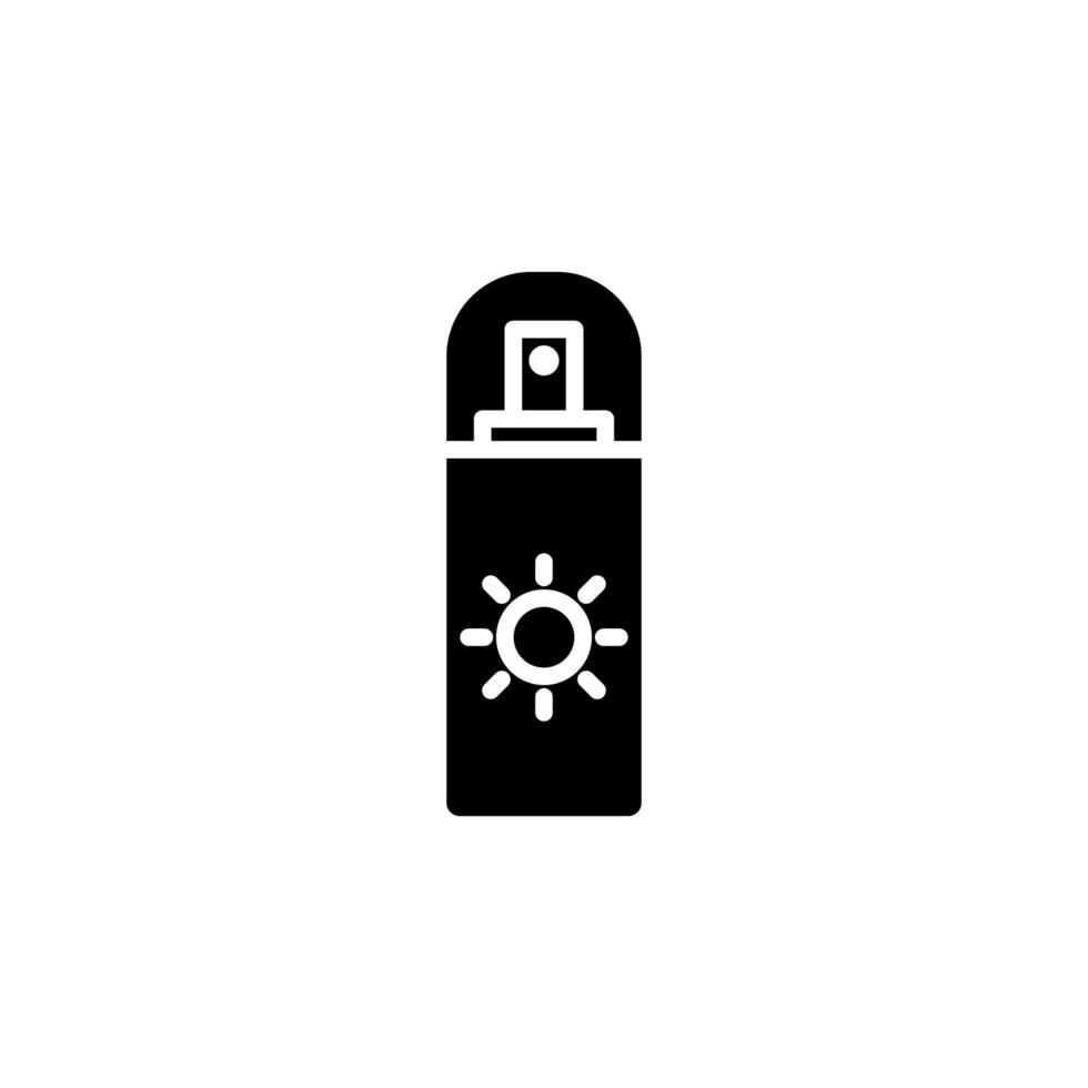 bloqueador solar, protector solar, loción, plantilla de logotipo de ilustración de vector de icono sólido de verano. adecuado para muchos propósitos.