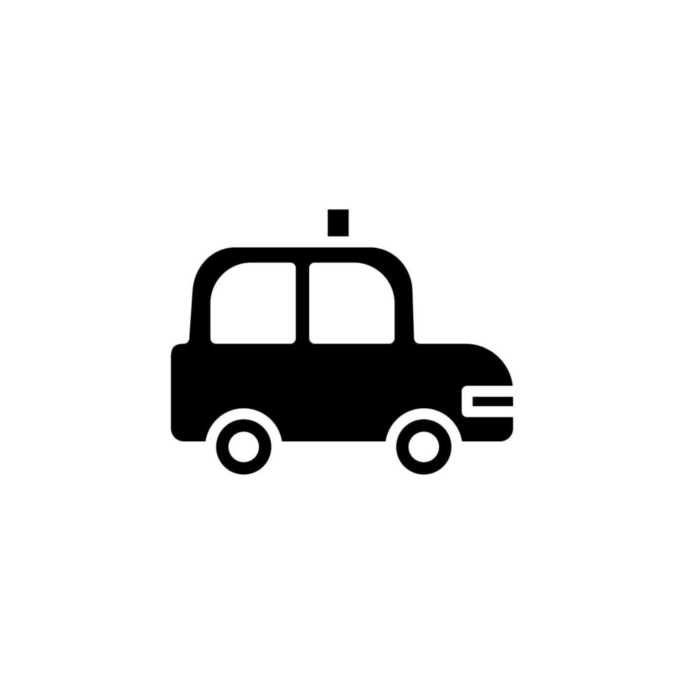 taxi, taxi, viaje, transporte icono sólido vector ilustración logotipo plantilla. adecuado para muchos propósitos.