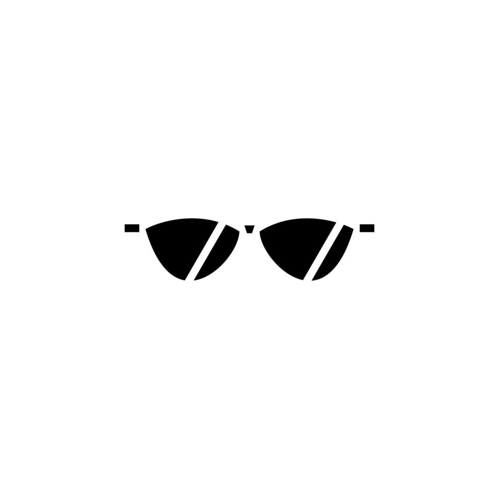 Glasses, Sunglasses, Eyeglasses, Spectacles Solid Icon Vector Illustration Logo Template. Suitable For Many Purposes.