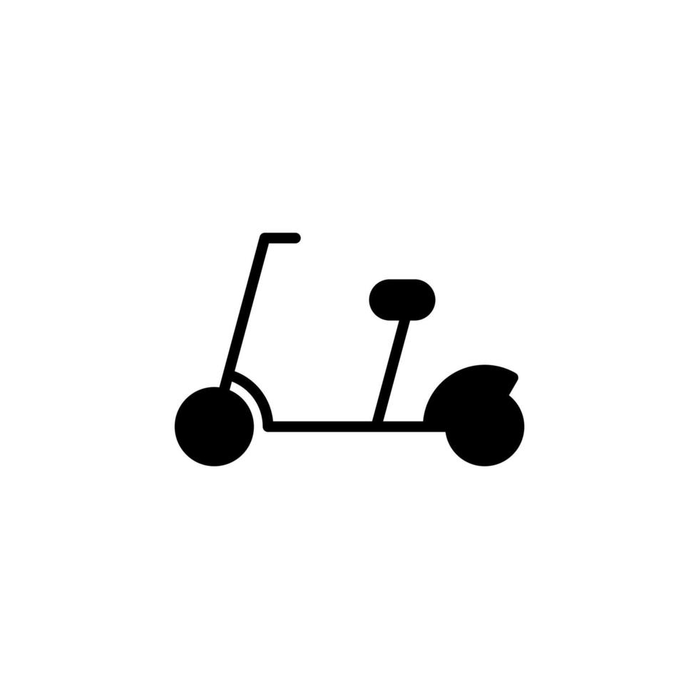 scooter, kick scooter icono sólido vector ilustración logotipo plantilla. adecuado para muchos propósitos.