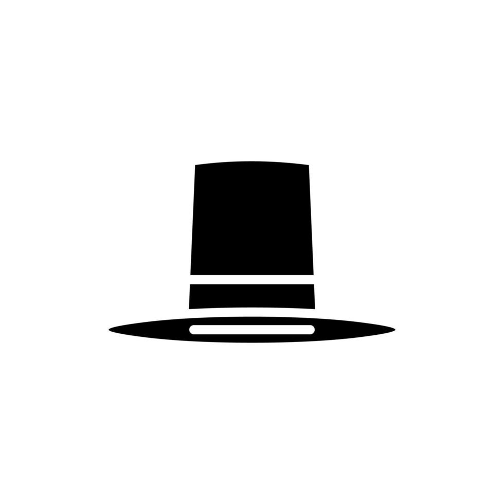 sombrero, accesorio, plantilla de logotipo de ilustración de vector de icono sólido de moda. adecuado para muchos propósitos.