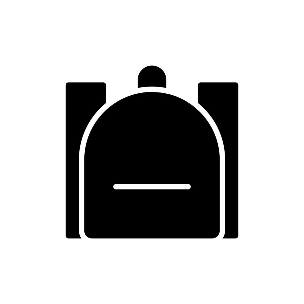 Backpack, School, Rucksack, Knapsack Solid Icon Vector Illustration Logo Template. Suitable For Many Purposes.