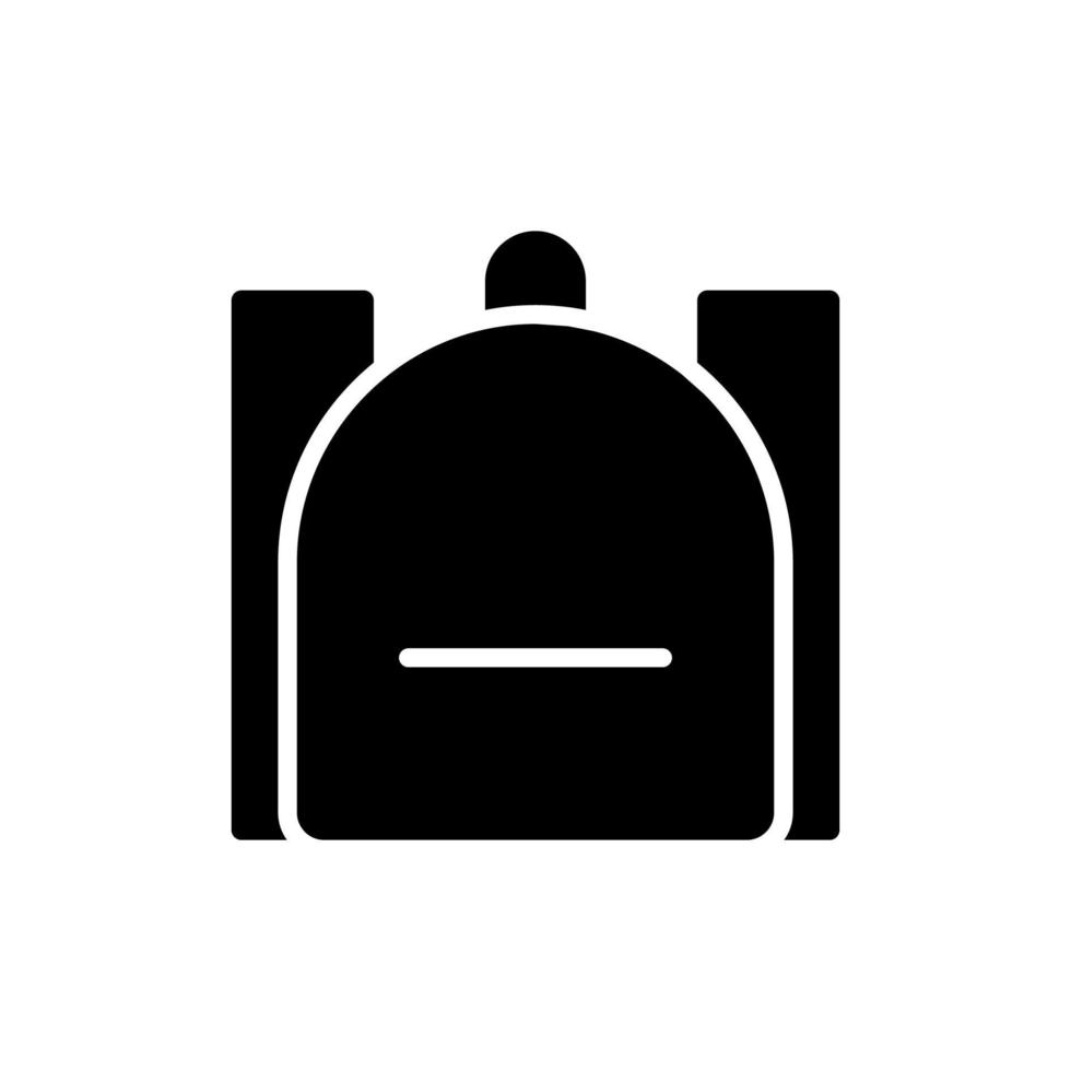 Backpack, School, Rucksack, Knapsack Solid Icon Vector Illustration Logo Template. Suitable For Many Purposes.