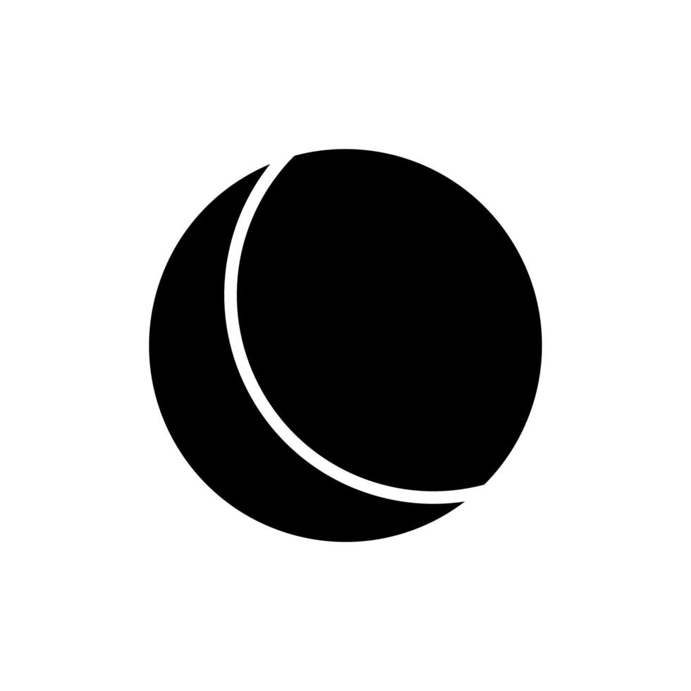 luna, noche, luz de luna, plantilla de logotipo de ilustración de vector de icono sólido de medianoche. adecuado para muchos propósitos.