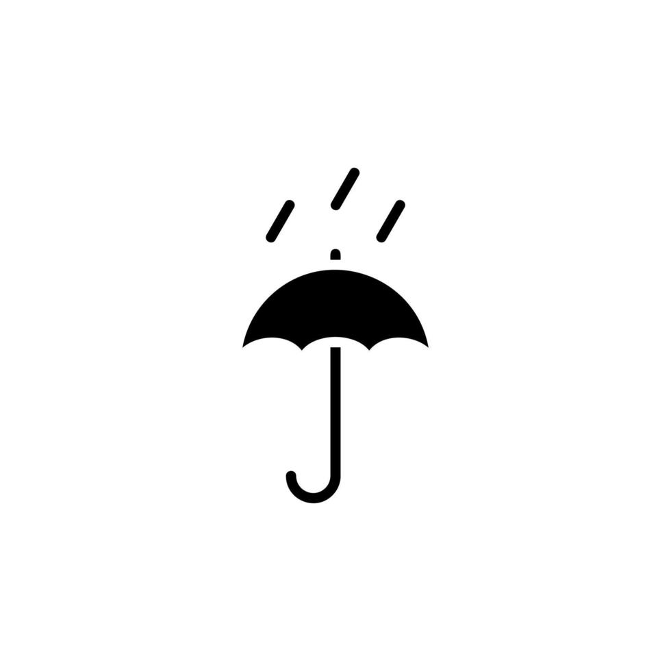 paraguas, clima, protección icono sólido vector ilustración logotipo plantilla. adecuado para muchos propósitos.