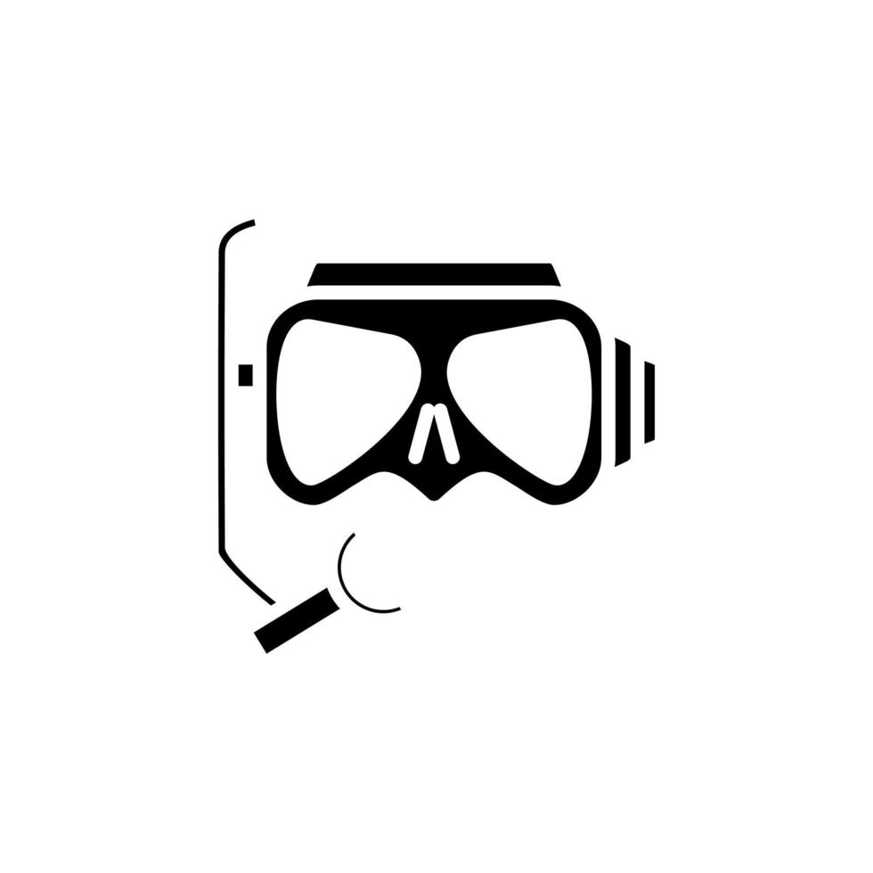 máscara de buceo, esnórquel, traje de baño, plantilla de logotipo de ilustración de vector de icono sólido de esnórquel. adecuado para muchos propósitos.