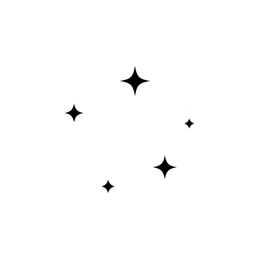 Stars, Night Solid Icon Vector Illustration Logo Template. Suitable For Many Purposes.