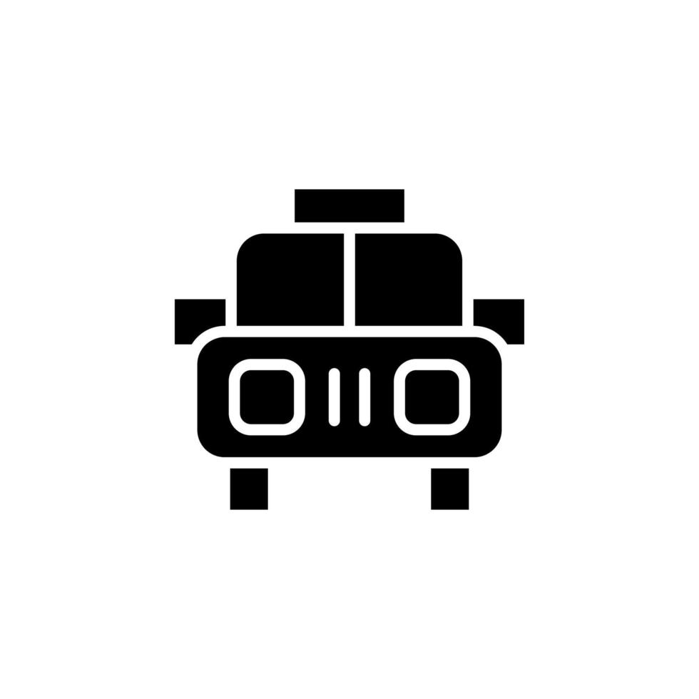 Cab, Taxi, Travel, Transportation Solid Icon Vector Illustration Logo Template. Suitable For Many Purposes.
