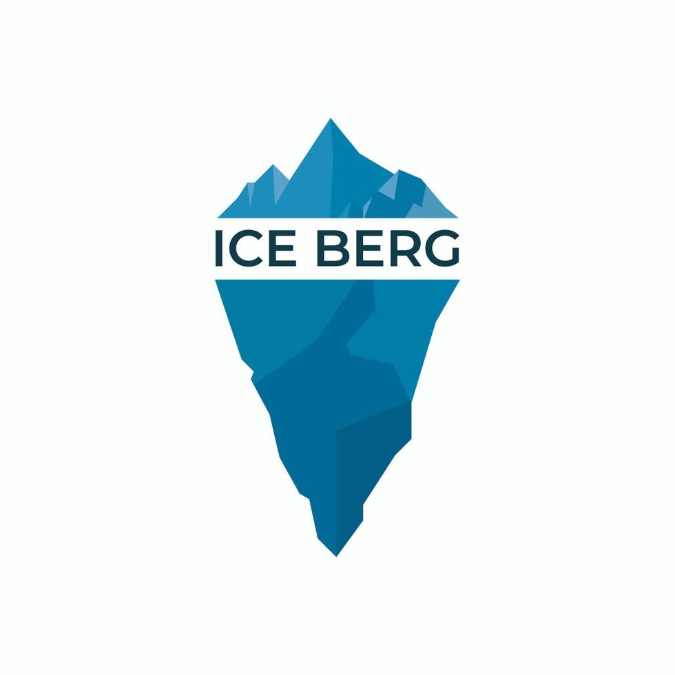 logotipo geométrico iceberg vector