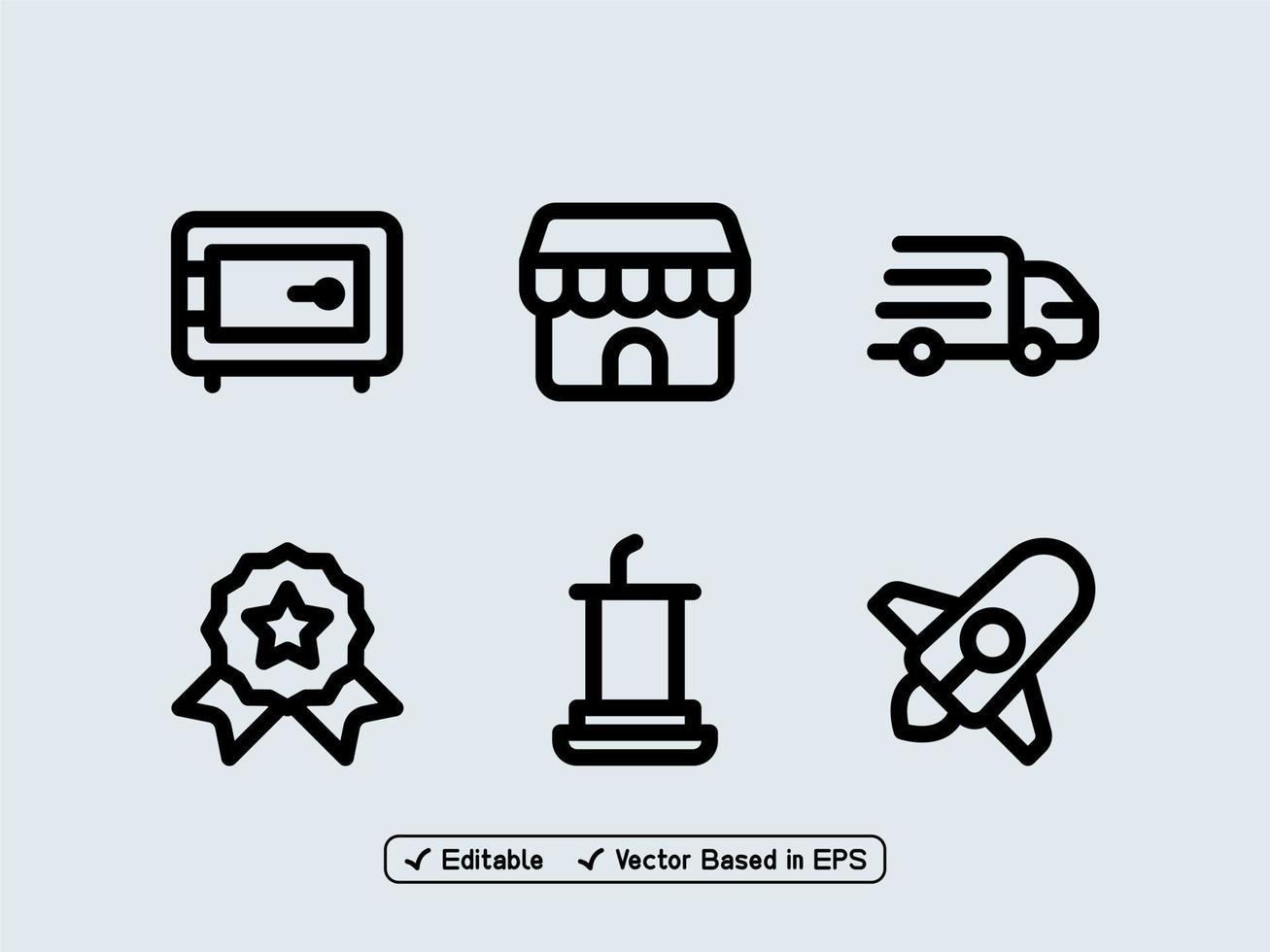 Set of business icons vector