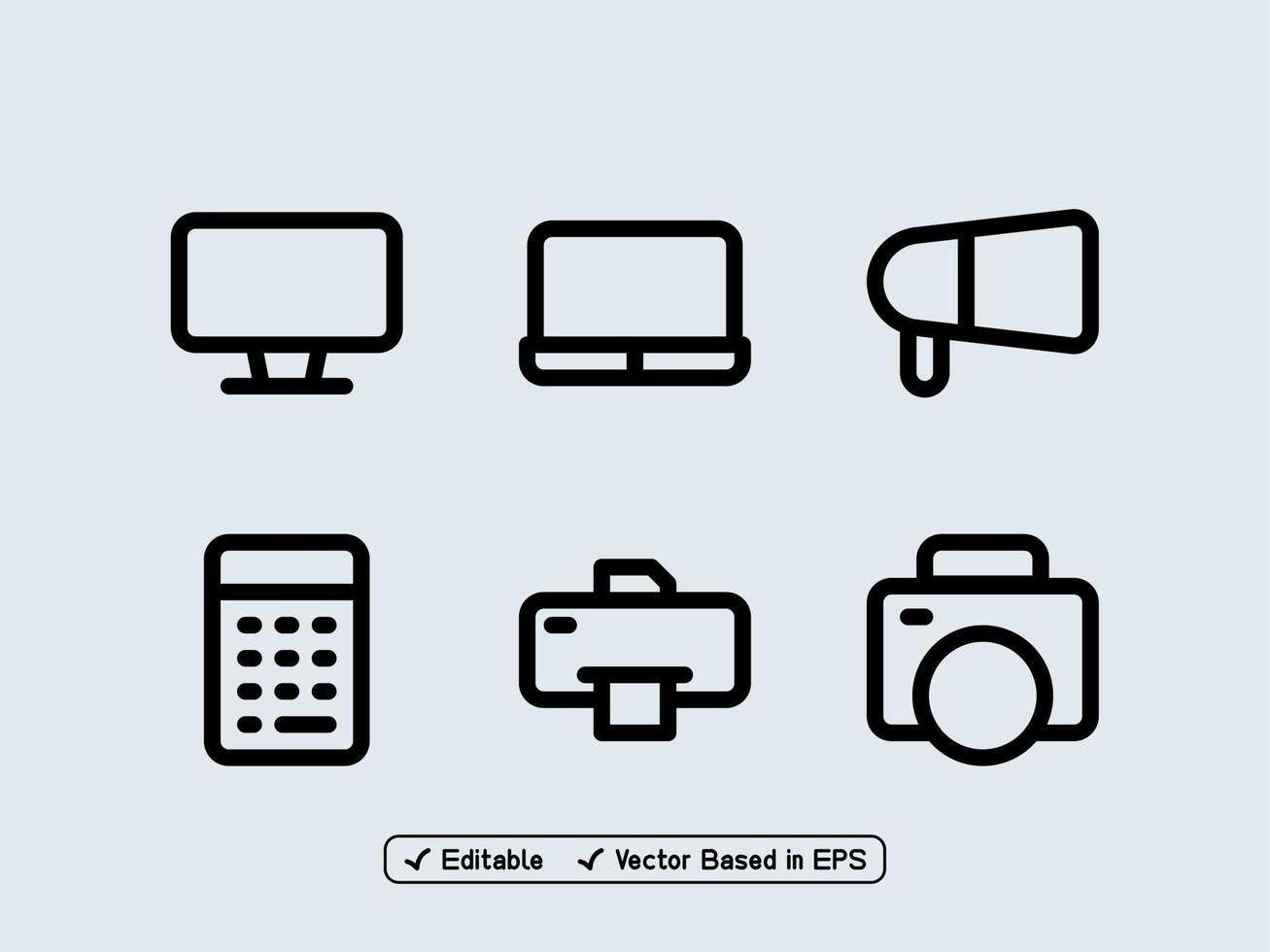 Set of electronic icons vector