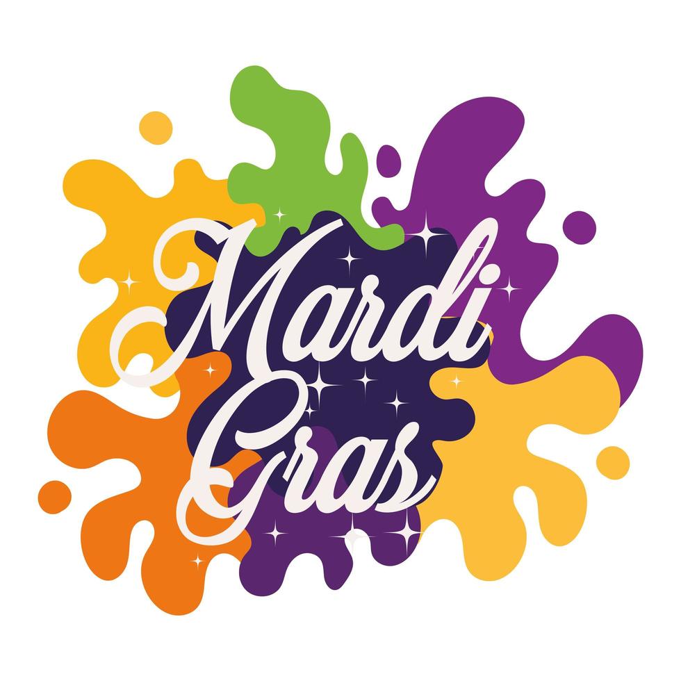 mardi gras word vector