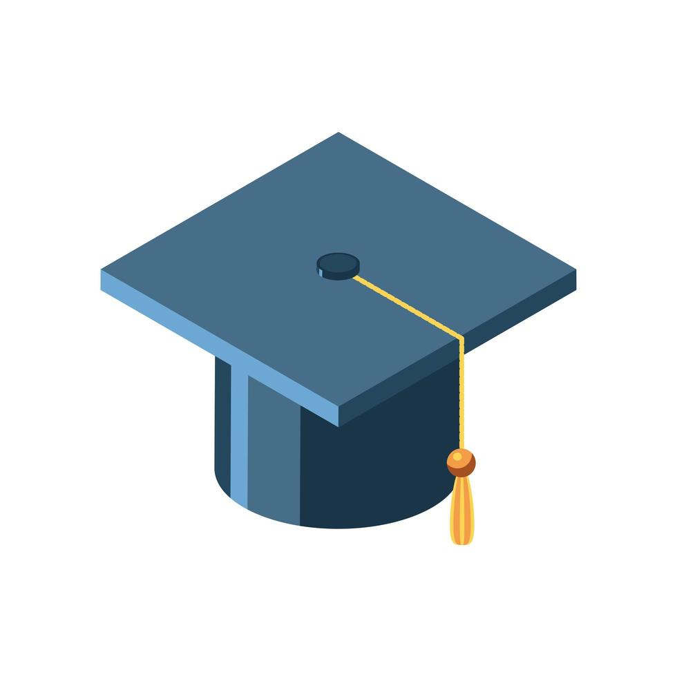 graduation hat icon vector