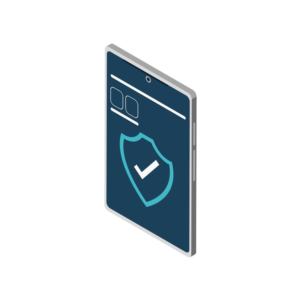 smartphone check mark vector