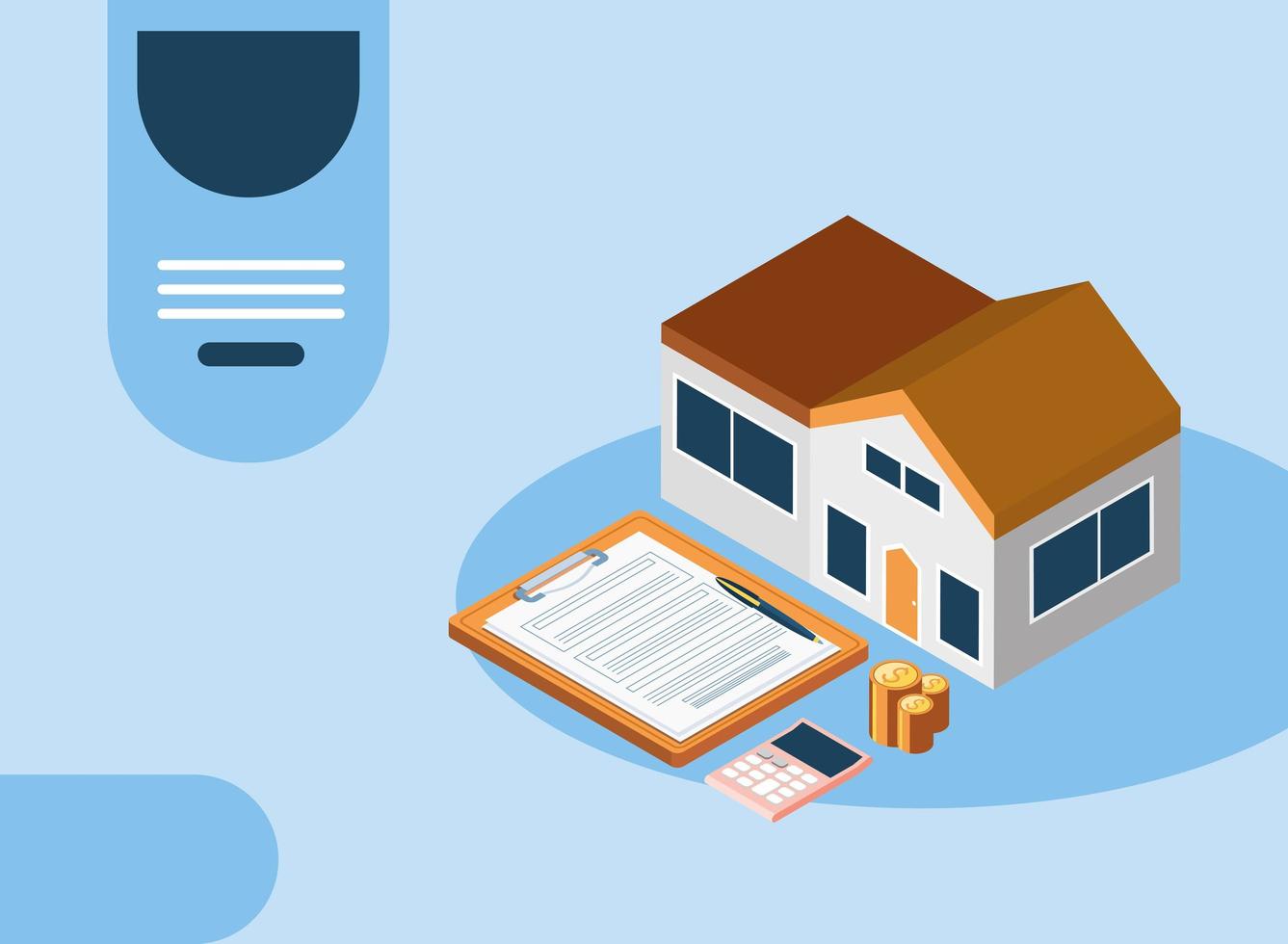 insurance policy house vector
