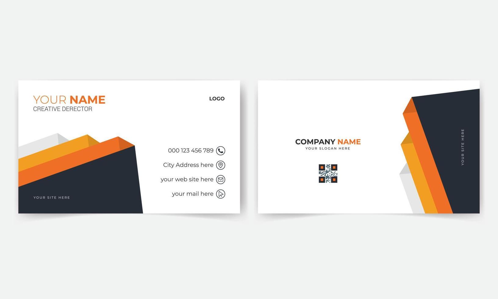 Corporate business card template vector