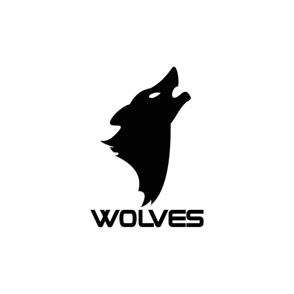 Creative Simple Wolf Concept Logo and Icon Design Template vector